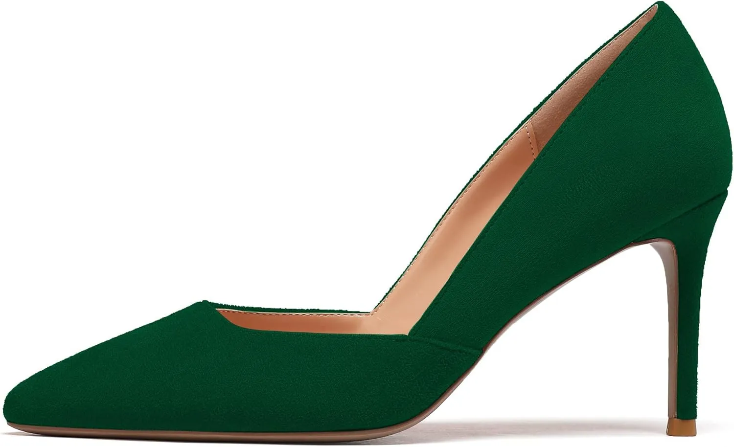Zamikoo High Heels for Women Pumps 3.5'' Heels Stiletto Closed Toe Slip On Pointed Toe Middle Heels Dress Wedding Party Pumps Ladies Sexy US Size 5 - Size 13