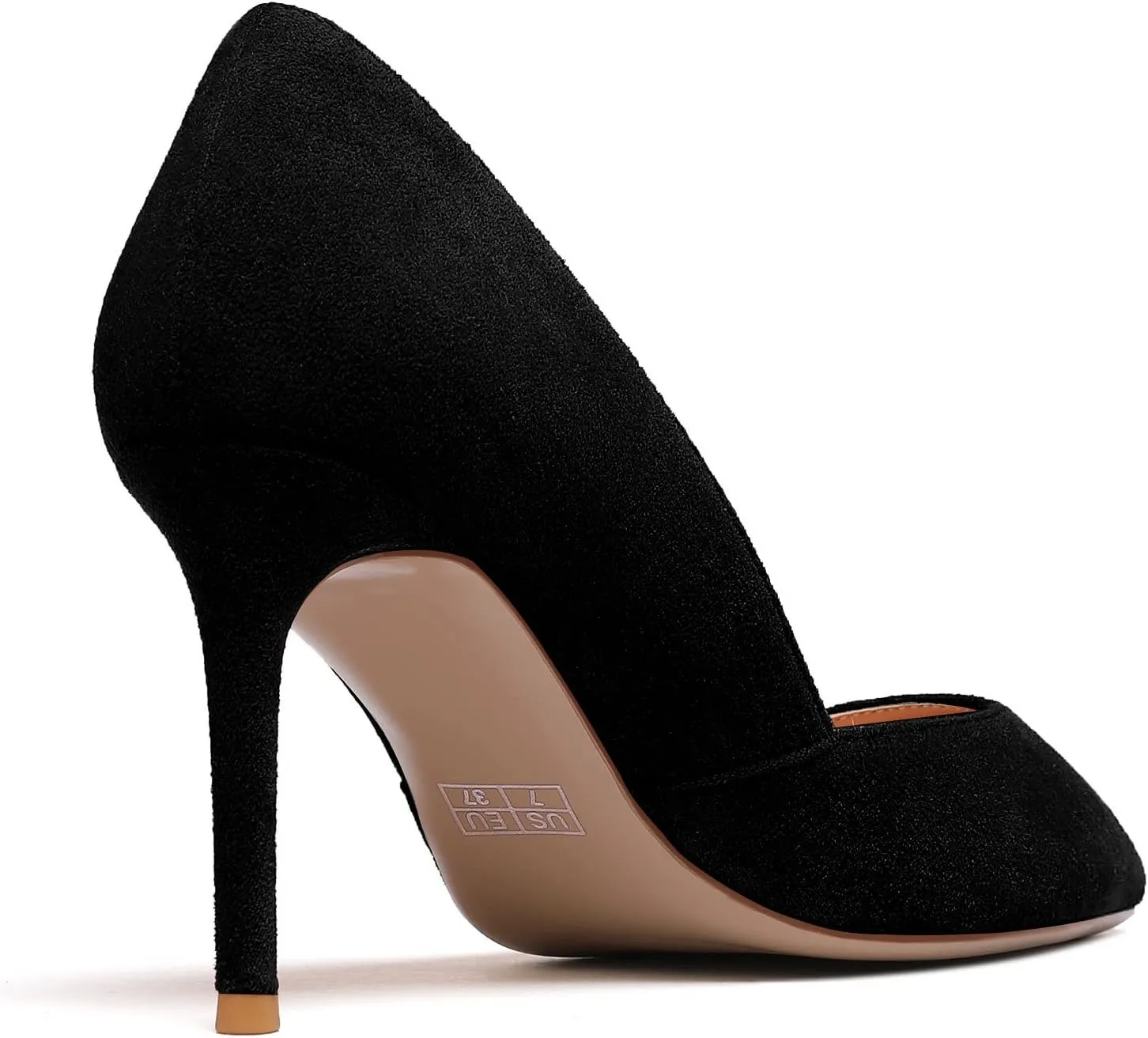 Zamikoo High Heels for Women Pumps 3.5'' Heels Stiletto Closed Toe Slip On Pointed Toe Middle Heels Dress Wedding Party Pumps Ladies Sexy US Size 5 - Size 13