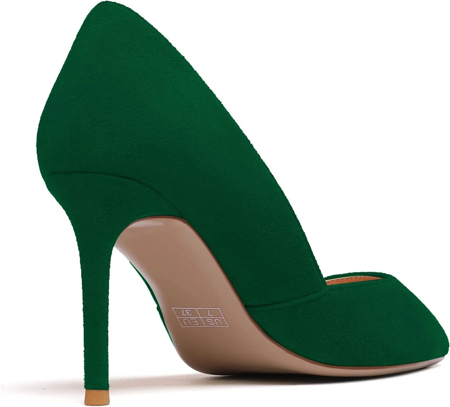 Zamikoo High Heels for Women Pumps 3.5'' Heels Stiletto Closed Toe Slip On Pointed Toe Middle Heels Dress Wedding Party Pumps Ladies Sexy US Size 5 - Size 13