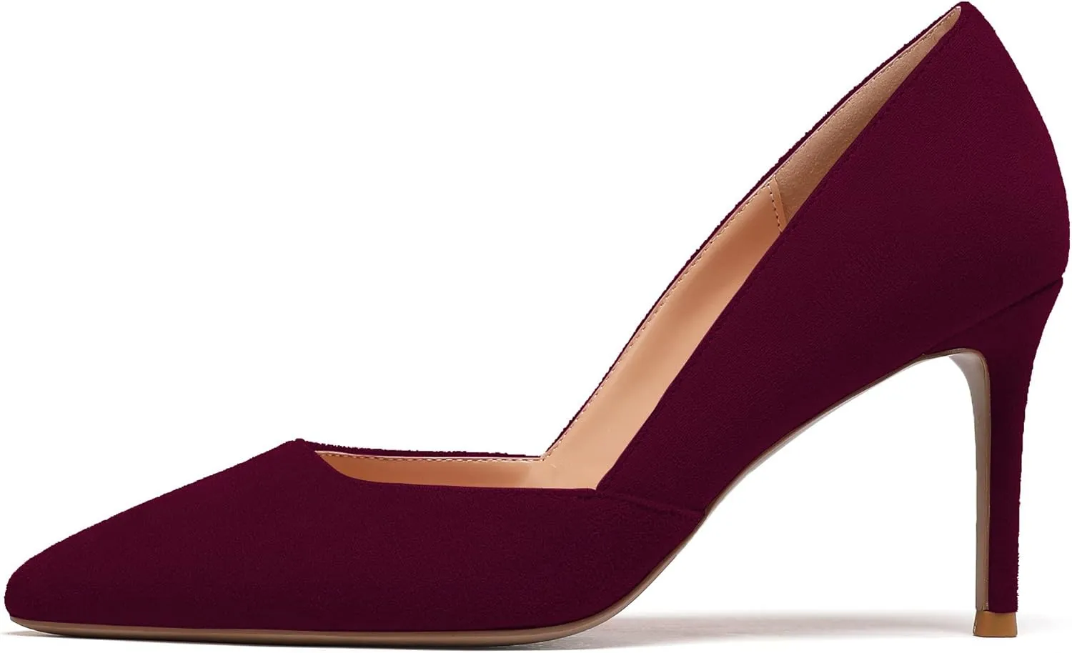 Zamikoo High Heels for Women Pumps 3.5'' Heels Stiletto Closed Toe Slip On Pointed Toe Middle Heels Dress Wedding Party Pumps Ladies Sexy US Size 5 - Size 13