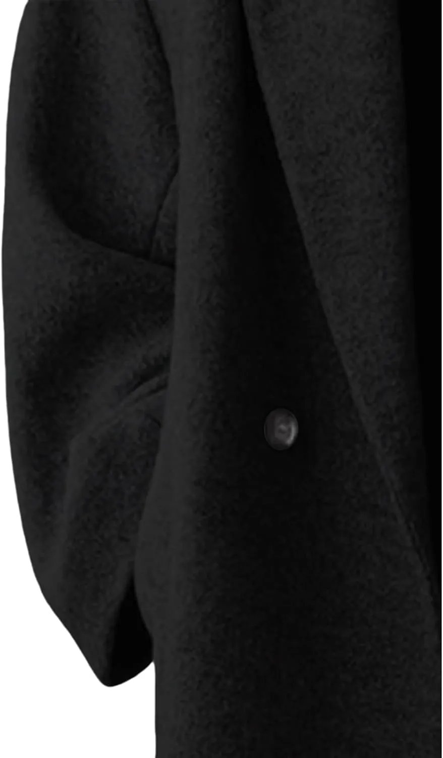 ZWRXW Women's Double Breasted Wool Coat Notch Lapel Long Sleeve Trench Coat Casual Loose Fit Coatigan Jackets Winter Coats