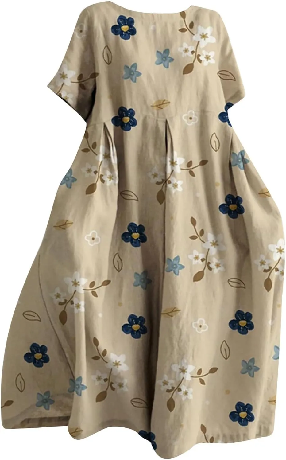 ZYXTIM Maxi Dresses for Women 2024 Trendy Casual Summer Dresses Elegant Floral Printed Solid Loungwear Dress Vacation Outfits